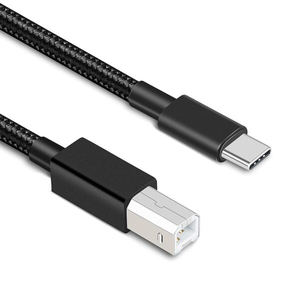 rts Hight Speed USB Type C Printer Cable (2M) Nylon Braided 480Mbps data transfer