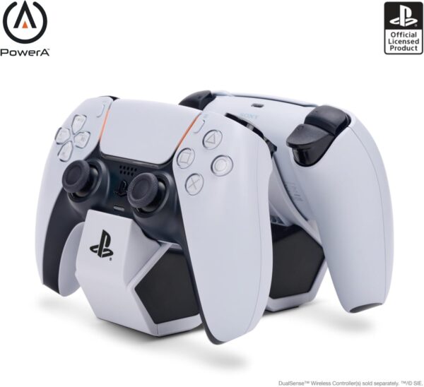 PowerA Twin Charging Station for PS5 DualSense and DualSense Edge Wireless Controllers